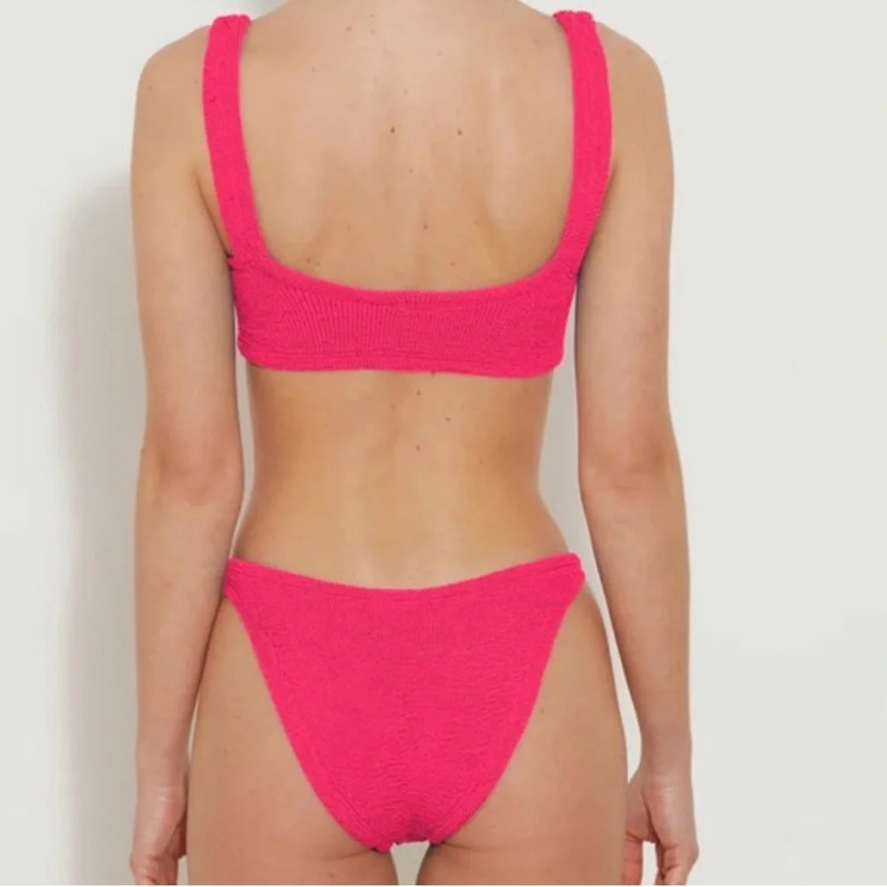 Hunza G Xandra Bikini Top In Fuchsia XS - Picture 2 of 7